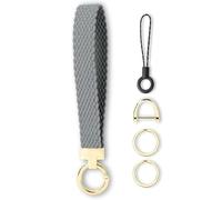 Gissroys Correa de mano para llaves de coche pequeñas, lazo de metal para llavero, diseño seguro que no se cae, clip de liberación rápida para una gestión cómoda, no se pierde