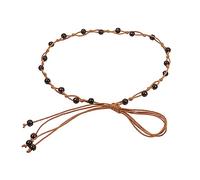Gissroys Cuerda de cintura con nudo hecho a mano para mujer, vestido de mujer multitipo, cinturón de cintura para mujer, accesorios de cuerda para mujer, vestido de verano, 39 H018 Brown Color, Talla