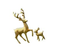 Gissroys Decoración de mesa navideña Figuras de reno con astas largas y pies ciervos modelo animal decoración del hogar regalo figuras de reno con astas largas y pies
