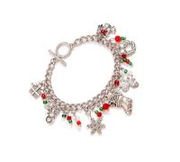 Gissroys Delicadas pulseras con temática navideña con cuentas elásticas y elegantes motivos navideños para mujer, accesorios de fiesta únicos, diseños navideños, talla única, como se describe