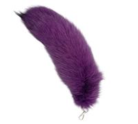 Gissroys Elegante llavero llavero encanto bolsa decoración forma cola colorido encanto bolso decoración llavero único para bolsa Animal cola llavero, Taro Purple, Talla única
