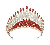 Gissroys Elegantes coronas de novia con diamantes de imitación tiaras tocado accesorios de estilo para bodas, sesiones de fotos, eventos nocturnos, disfraces, coronas de boda para la novia, SS2, Talla