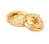Gissroys Estilos europeos Cuenco de frutas de metal dorado Bandeja de aperitivos hecha a mano para cocina mesa de comedor decorativo postre plato de servir de cocina de metal