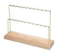 Gissroys Expositor de joyas metálicas Elegante de doble capa de joyería Exhibición Collares y Relojes Soporte Colgante