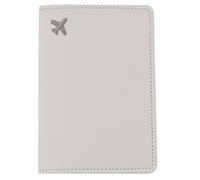 Gissroys Funda funcional de piel sintética para pasaportes con bordado, tarjeta de viaje de moda para guardar documentos seguros, organizador de viaje de moda, gris, Belleza masiva