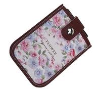 Gissroys Funda para tarjetas de gran capacidad organizador de tarjetas de cuero resistente al agua para la oficina escolar viajes uso funda de cuero impermeable, b