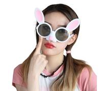 Gissroys Gafas de conejo para fiestas, disfraz para hacer frente a gafas, divertido, punk, accesorios para fotos, discotecas, fiestas, hombres