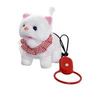 Gissroys Gatos que caminan activados por sonido, juguete de peluche, correa, gatos para jugar, niños, juguetes educativos