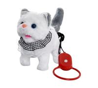 Gissroys Gatos que caminan activados por sonido, juguete de peluche, correa, gatos para jugar, niños, juguetes educativos
