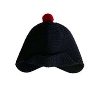 Gissroys Gorro de punto suave y cálido con orejeras para bebé, resistente al viento, gorro de color, accesorios para la cabeza, Negro, Talla única