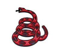 Gissroys Insignia de serpiente resistente a la intemperie con bandera de Gadsden inspirada en metal para coche, moto, camión, decoración, no pisar sobre mí, pegatinas de metal para coche.
