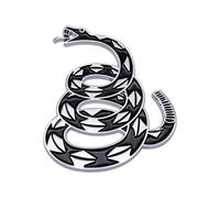 Gissroys Insignia de serpiente resistente a la intemperie con bandera de Gadsden inspirada en metal para coche, moto, camión, decoración, no pisar sobre mí, pegatinas de metal para coche.