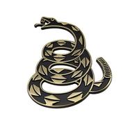Gissroys Insignia de serpiente resistente a la intemperie con bandera de Gadsden inspirada en metal para coche, moto, camión, decoración, no pisar sobre mí, pegatinas de metal para coche.