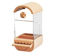 Gissroys Jaula loros comedero para atornillar juego de alimentación de plástico comedero automático para pájaros fácil de usar estación de herramientas interior para estación exterior con percha