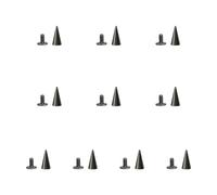 Gissroys Juego de 10 picos únicos con rosca trasera, accesorios de moda adecuados para mejorar los impactos visuales en artículos de moda y remaches de manualidades, 5 pointed cone 6x12, como se