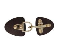 Gissroys Juego de hebillas de mordaza decorativas de lujo de cuero PU para prendas de vestir exteriores Mejorados botones de cierre de repuesto para zapatos, bolsos, abrigos, Color chocolate, Talla