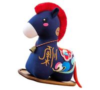 Gissroys Juguete de peluche para la felicidad prosperidad oficina hogar decoración suave algodón relleno zodiaco chino mascota