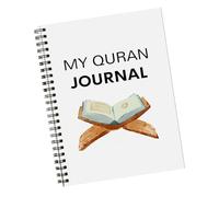 Gissroys Koran Diario de aprendizaje, cuaderno de doble bobina, planificador diario, seguimiento del progreso de lectura Corán, 21 x 14 cm, planificador diario