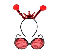 Gissroys Lady Bee Headbandgläser Strumpfrock Beenen Kostüm Accessoire für Kinder Geburtstag Halloween Cosplay Geburtstagsfeier Requisiten