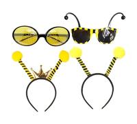 Gissroys Lady Bee Headbandgläser Strumpfrock Beenen Kostüm Accessoire für Kinder Geburtstag Halloween Cosplay Geburtstagsfeier Requisiten