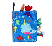 Gissroys Libro de Tela para Centros de Actividad Poliéster Tejido Estimulación Animal Actividad Crepitar Para Enseñar Libros De Texto Para Niños Pequeños En Español