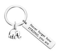 Gissroys Llavero de elefante de metal con eslogan empoderador fuerza símbolo sabiduría inspirador escritorio decoración artículos de decoración de oficina en casa decoración motivacional, a, Talla