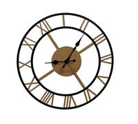 Gissroys Números de novela árabe de gran tamaño, con batería de metal, movimiento silencioso, minimalistas para relojes de interior con marco de metal