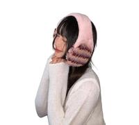 Gissroys Orejeras ajustables de invierno para mujeres y niñas, tendencia milenaria, estéticas, cálidas, accesorios de fotos, accesorios de invierno de moda, rosa, Talla única