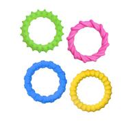 Gissroys Pack de 4 juguetes de pulsera de textura sensorial para niños y pulseras de silicona masticables para niños para la tensión y los juguetes concentrados de alivio de estrés