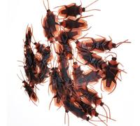 Gissroys Paquete de 100 escarabajos de cuerda de Halloween juguetes realistas cucarachas apoyos decoración festival para suministros de fiesta gags y chistes cucarachas realistas