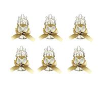 Gissroys Paquete de 6 cajas huecas de hierro para caramelos, para guardar objetos pequeños, exquisita artesanía para guardar pequeños accesorios, color rojo