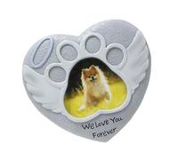 Gissroys Patrón de corazón conmemorativo para mascotas, patas de regalo, lápidas para exteriores, para jardín o decoración de jardín