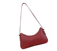 Gissroys Pequeñas medias lunas Bolsos de hombro para mujer Retro Clásicos Clutches Hobos Bolsa de transporte y bolso Bonitos bolsos bajo el brazo, rojo