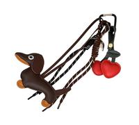 Gissroys Portallaves multiusos de PU resistente accesorio de moda portátil para mujeres de moda todos los días uso diario llavero para perros, marrón