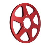 Gissroys Rollo de aluminio de 6 agujeros para grabación de cinta adhesiva de 10 5 pulgadas, disco de carrera vacía, bobinas de durlility de metal ligero en bobinas de cinta