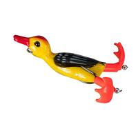 Gissroys Señuelo de pesca 3D Pato Topwaters Flotante Realista Doble hélice Señuelo de pato flotante gancho fácil de usar equipo