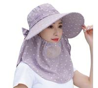 Gissroys Sombrero de sol de ala ancha para playa, camping, tela de secado rápido, 6 variantes de color, unisex, gorras de pesca con cubierta para el cuello, protección al aire libre, sombrero para