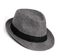 Gissroys Sombrero de sol para hombre, plegable, de paja, ajustable, ventilado, para aventuras al aire libre, postizo de pelo ajustable, para festivales de playa, gris oscuro, Talla única