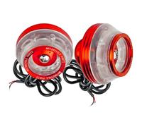 Gissroys Tenedor de motocicleta Crash Guards LED luces acentuadas protector de horquilla de motocicleta aluminio anti caída deslizante para Ridings tazas anticaída con diseño LED