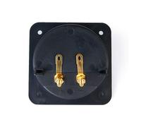 Gissroys Terminales de altavoz profesional con dos contribuciones de unión y compatibilidad universal para componentes de sonido, terminales de caja de subwoofer con contactos dorados