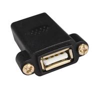 Gissroys USB 2.0 Hembra Conector Adaptador USB 2.0 Acoplador Cambiador de Sexo Extender Pizarra Orificio de Cable Expander Placa Base Módulo de Expansión
