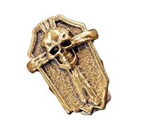 Gissroys Vintage Copper Skull Charm Pendant for Craft Jewelry Making, Paracord Accessories & Gothic Clothing Decor Vintage Copper Skull Charm Pendant