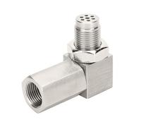 GisWell Alargador de sensor de oxígeno, M18 x 1,5, sonda lambda, acero inoxidable, 90°, adaptador para catalizador de coche/camión CEL Fix