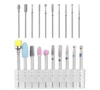 GisWell Juego de brocas para fresadora de uñas, juego de brocas de neonail para uñas de gel, puntas para la eliminación de uñas de gel acrílico, herramientas de pedicura