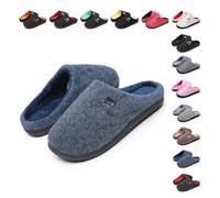 Git-up Espuma de Memoria Zapatillas de Estar por Casa para Hombre y Mujer Suave Cómodas Cálidas Amplio Ancho Pantuflas Interior Exterior Suela Antideslizante, Sentido-Azul 42/43