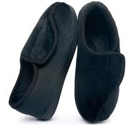 Git-up Zapatillas de Estar por Casa para Mujer Espuma de Memoria Antideslizante Invierno Cálido Cómodas Suave Algodón Pantuflas para Interiores y Exteriores Suela de goma, Negro 9.5