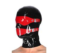 GITDOT Látex Cabeza Cubrir, Látex máscara de cabeza Capucha de goma para Cosplay Fiesta ropa de club Juego de roles (L)