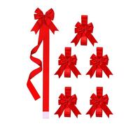 Gitekain Cabinet Bows, Festive Holiday Ribbon Decor, Decorative Bow Set for Home with Bright Colors for Doors Gabinets, Fabric Ribbon Christmas Decorations with Easy Hanging, Seasonal Indoor Decor