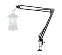 Gitekain Camping Light Clamp, Outdoor Lights Pole Bracket, Rotatable Lantern Holder, Compact Stick Pole Hanger Attachment for Backpacking, Hiking, Outdoors Adventures, Black Color