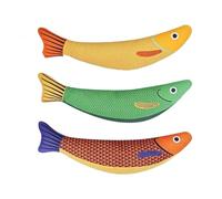 Gitekain Cat Toy Fish, 3 Pieces Catnip Fish Toys, Crinkle Sound Figures, Teeth Cleaning Exerciser, Ideal for Bedroom, Backyard, Livingroom, Study Room, Indoor Play, 9.45x1.97x1.97 Inches
